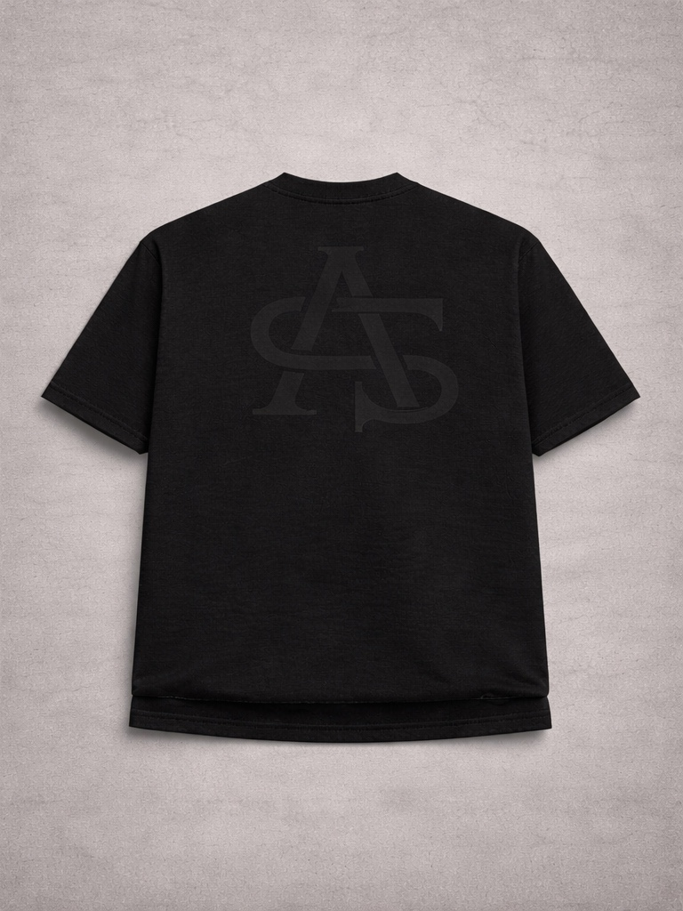 Alpha Social System 01 oversized tee back logo
