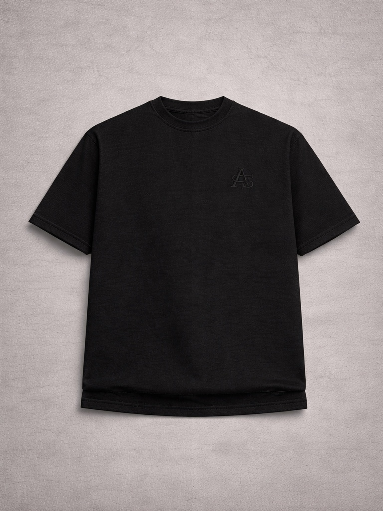 Alpha Social System 01 black oversized tee front