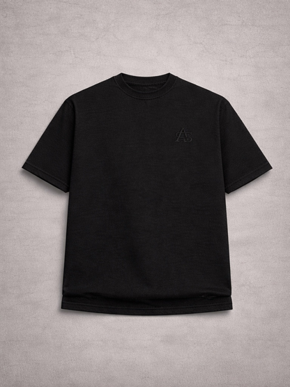 Alpha Social System 01 black oversized tee front